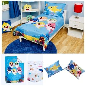 4pc BABY SHARK Toddler Bedding Set 💙